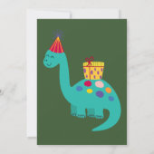 Invitation à une fête d'enfants dinosaures (Dos)