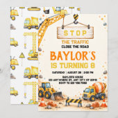 Invitation à une fête d'équipement de construction (Devant / Derrière)