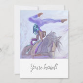 Invitation à une fête d'équitation sur cheval (Devant)