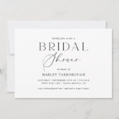 Invitation à une Fête des mariées minimale classiq (Devant)