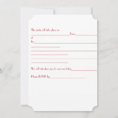 Invitation à une fête des oeufs rouges et du ginge (Dos)