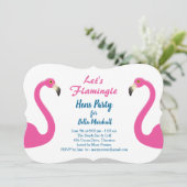 Invitation à une fête des Poules Flamant Rose (Debout devant)