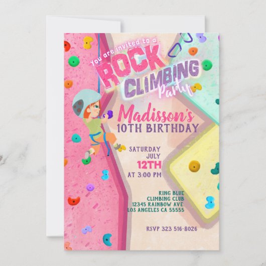 Invitation à une fête d'escalade (Devant)