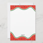 Invitation à une fête d'été (Dos)