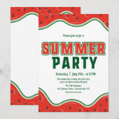 Invitation à une fête d'été (Devant / Derrière)