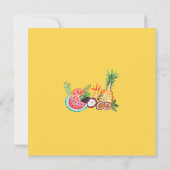 Invitation à une fête d'été aux fruits tropicaux (Dos)