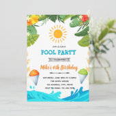 Invitation à une fête d'été et de cône de neige (Debout devant)