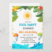 Invitation à une fête d'été et de cône de neige (Devant / Derrière)