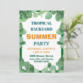 Invitation à une fête d'été tropicale dans la cour (Debout devant)