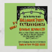 Invitation à une fête d'Halloween (Devant / Derrière)