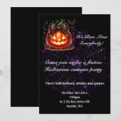 Invitation à une fête d'Halloween (Devant / Derrière)