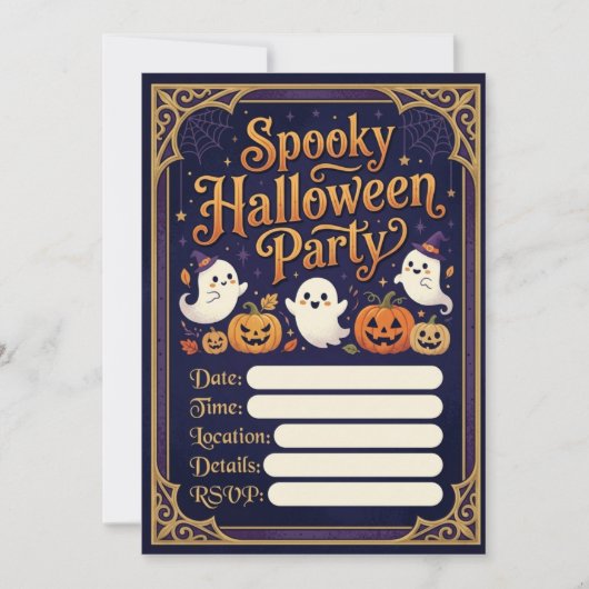 Invitation à une fête d'Halloween (Devant)