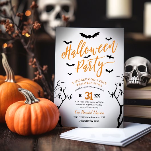 Invitation à une fête d'Halloween