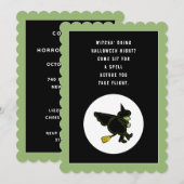 Invitation à une fête d'Halloween (Devant / Derrière)