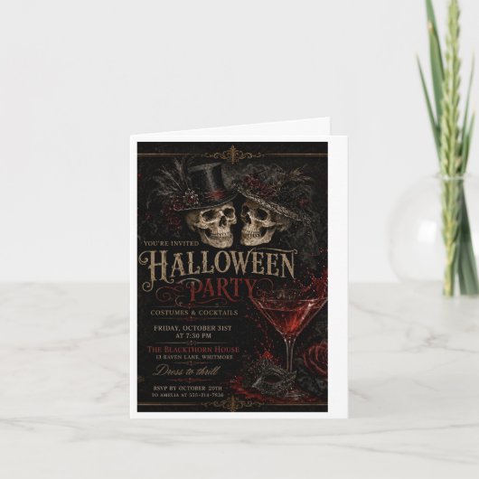 Invitation à une fête d'Halloween (Devant)