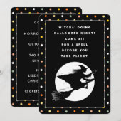 Invitation à une fête d'Halloween (Devant / Derrière)