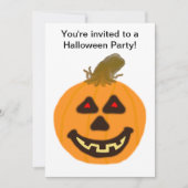 Invitation à une fête d'Halloween avec citrouille (Devant)