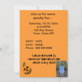 Invitation à une fête d'Halloween avec citrouille (Dos)