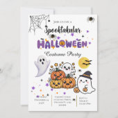 Invitation à une fête d'Halloween avec crânes et f (Devant)