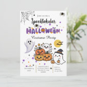 Invitation à une fête d'Halloween avec crânes et f (Debout devant)