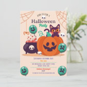 Invitation à une fête d'Halloween avec des fantôme (Debout devant)