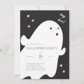 Invitation à une fête d'Halloween avec un fantôme  (Devant)