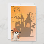 Invitation à une fête d'Halloween avec un fantôme  (Dos)