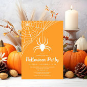 Invitation à une fête d'Halloween avec une araigné