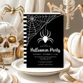 Invitation à une fête d'Halloween avec une araigné