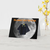 Invitation à une fête d'Halloween. Carte (Fleur jaune)