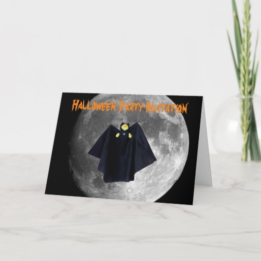 Invitation à une fête d'Halloween. Carte (Devant)
