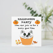 Invitation à une fête d'Halloween Cupcake (Debout devant)