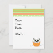 Invitation à une fête d'Halloween Cupcake de chat (Dos)