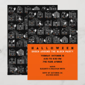 Invitation à une fête d'Halloween dans le quartier (Devant / Derrière)