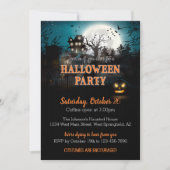 Invitation à une fête d'Halloween dans une maison (Devant)