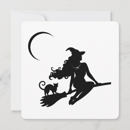 Invitation à une fête d'Halloween de sorcière chic (Devant)