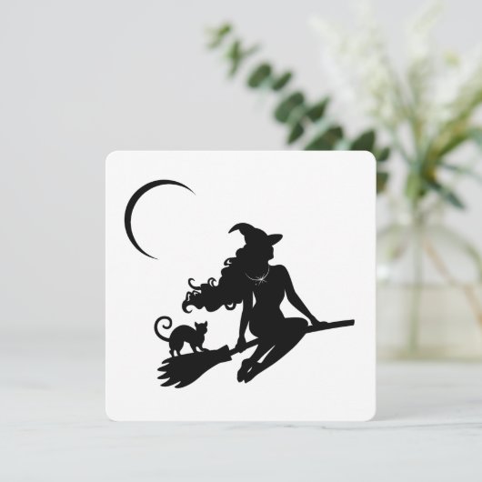 Invitation à une fête d'Halloween de sorcière chic (Debout devant)