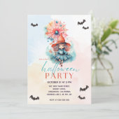 Invitation à une fête d'Halloween de sorcière de l (Debout devant)