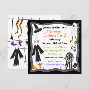Invitation à une fête d'Halloween déguisée