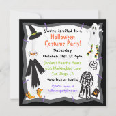 Invitation à une fête d'Halloween déguisée (Devant)