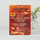 Invitation à une fête d'Halloween design Spooktacu (Debout devant)