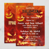 Invitation à une fête d'Halloween design Spooktacu (Devant / Derrière)