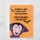 Invitation à une fête d'Halloween Dracula Vampire (Dos)