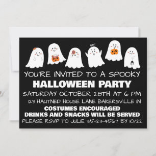Invitation à une fête d'Halloween effrayante