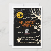 Invitation à une fête d'Halloween effrayante (Devant)