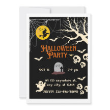 Invitation à une fête d'Halloween effrayante