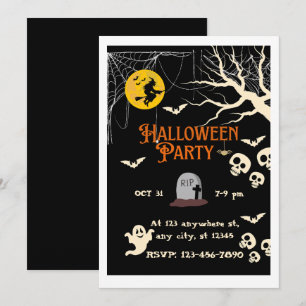 Invitation à une fête d'Halloween effrayante