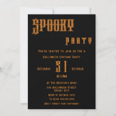 Invitation à une fête d'Halloween effrayante (Devant)