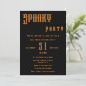 Invitation à une fête d'Halloween effrayante (Debout devant)
