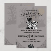 Invitation à une fête d'Halloween effrayante (Devant / Derrière)